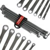 Extra dlhé očkové kľúče CrV – sada 6 ks (8–21 mm)