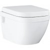 Grohe Euro Ceramic - Závesné WC s doskou SoftClose, Rimless, alpská biela 39703000