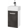 Dreja Skrinka pod umývadlo HOST SZD 35 - N01 Biela lesk / Úchytka T01 / D16 Tmavý betón / Levé