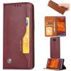 Peňaženkové kožené puzdro na Sony Xperia 10 - Wine Red