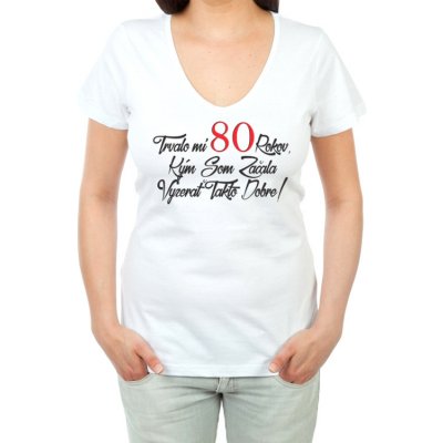 Divja narodeninové tričko k 80 pre ženu