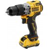 DEWALT Akumulátorová príklepová vŕtačka 12 V bez uhlíkovej kefky (2 x 2,0 Ah akumulátor + nabíjačka) DCD706D2