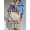 Béžová kabelka na rameno GROSSO GS-4000-beige