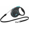 Vodítko Flexi Black Design lanko S modrej 5m