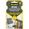 3M Scotch-Fi×™ snímateľné montážne štvorčeky 12,7 mm × 12,7 mm, 64 ks