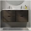 BATH DELUXE | Kúpeľňová skrinka s umývadlom GRIBSKOV 120 cm hnedá/dub/biela | BT0204+BT0225