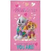 DETEXPOL Detský bavlnený uterák Paw Patrol srdiečka - Froté - 50/30 cm