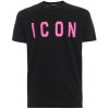 DSQUARED2 Icon Pink Black tričko Veľkosť: XL