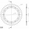 SUPERSPROX Rozeta SUPERSPROX STEALTH RST-1512:41-GLD zlatá 41T, 520