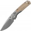 Vosteed Psyop 299 S35VN Stonewash, Natural Norplex UltreX Micarta Top Liner Lock A2232