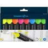 Zvýrazňovač, sada, 1 5 mm, SCHNEIDER Job 150, 62 farieb