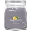 Yankee Candle Aromatická sviečka Signature sklo stredná Black Tea & Lemon 368 g