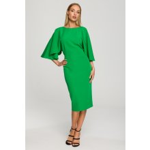 M700 Sheath dress with kimono sleeves zelená