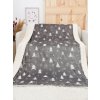 MKLozkoviny.sk Baránková deka mikroplyš Exclusive 150 × 200 cm – Stromčeky sivá