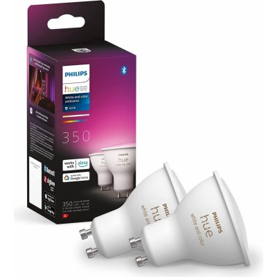 Philips LED žiarovka Hue White and Color ambiance 4.3W GU10 set 2ks 929001953112