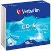 Verbatim CD-R, 43415, Extra Protection, 10-pack, 700MB, 52x, 80min., 12cm, bez možnosti potlače, slim box, PROMO, pre archiváciu d
