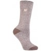 Heat Holders 1.6 Lite Stredne hrubé melírované dámske ponožky Hnedé