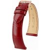 Kožený remienok Hirsch London L 04307020-7, červený, aligátorová koža, dĺžka L, Quick Release 20 mm