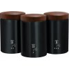 Dózy na potraviny 3 ks Berlingerhaus Ebony Rosewood Collection BH-6454 z nehrdzavejúcej ocele