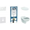 Geberit Duofix - Set predstenovej inštalácie, klozetu Alpha a dosky, tlačidlo Sigma01, alpská biela SANI11CD3124