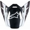 ALPINESTARS šilt pre prilby SUPERTECH S-M10 AMPRESS, ALPINESTARS (čierny matný/bílý, verzia ECE 22.06)