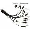 AppleMix Nabíjací kábel 10v1 - USB-A / USB-C / Micro USB a ďalšie - 20 cm - čierny