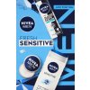 Nivea Men Deo Fresh Sprej AP B&W 150 ml, Men krém 30 ml a Sprchový gél Sensitive 250 ml Darčekové balenie