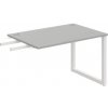 Hobis Pracovný stôl UNI O, kolmo reťaziaci, 120x75,5x80 cm, sivá/biela