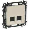 Legrand VALENA LIFE Dátová zásuvka dvojitá 2xRJ45 Cat.6 UTP béžový 753243