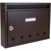 DOLS E-01 BASIC/K RAL8017 - poštová schránka s otvormi, do bytových a panelových domov, hnedá