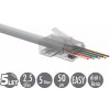 Univerzálny EASY konektor RJ45 CAT6 UTP 8p8c na drôt aj licnu SXRJ45-6-UTP-EASY 100ks
