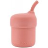 Silikónový pohárik so slamkou PURA my-my - rose 150 ml