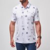 Pánska polokošeľa Travis Mathew ISLAND PARADISE white L