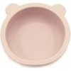 BocioLand Silikónová miska s prísavkou Macko 12 cm Púdrová