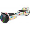 Rebel ZAB0014 Hoverboard LED RGB, 100 kg, 2 x 120 W, biely