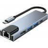 BLOW USB HUB s USB-C konektorom na RJ45, HDMI, USB-C a 2x USB 3.0