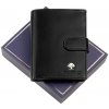 Luxusná 277 RFID čierna pánska peňaženka z hovädzej kože 9,5 x 12,8 x 2,5 cm