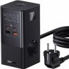 Baseus PowerCombo Tower Power Strip 2AC+2U+2C 100W 1.5m EU Cluster Black E00023609113-00 (E00023609113-00)