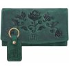 PAOLO PERUZZI Dámska kožená peňaženka + kľúčenka Vintage ZUP-104-GR | zelená ZUP-104-GR