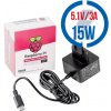RASPBERRY USB-C adaptér Raspberry Pi 4B 3A čierny RB-NETZTEIL4-B