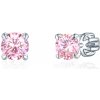 Olivie Strieborné 5mm náušnice PIPPI PINK 8367 Ag 925; ≤1,4 g.