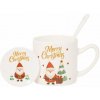 eCa KB20WZ2 Vianočná darčeková súprava - Keramický hrnček, lyžička, tanierik 400 ml