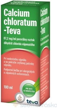 Calcium Chloratum-Teva sol.por.1 x 100 ml od 4,3 € - Heureka.sk