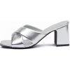 Orsay Silver women's heeled slippers - Women's šedá 41 Orsay 4067937107635