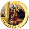 Pražská defenestrácia razba zušľachtená rýdzim zlatom