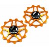 JRC Components kladky prehadzovačky 13z. keramické JRC pre Shimano 12r. MTB Farba: Oranžová