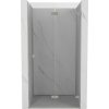 Mexen, Mexen Lunar-F pravé sklápacie sprchové dvere 80 cm, transparentné, brúsený nikel - 836-080-000-97-00-P
