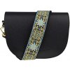 NovaKabelka.sk Ramona Nera s prídavným popruhom VI kožená talianska crossbody kabelka čierna