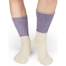 Vlnka Predĺžené ovčie ponožky Merino fialová