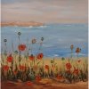 Maky a more, obraz, M. Dadejová,originálny,ručne maľovaný obraz M (do veľkosti 65x65cm) Viac farieb